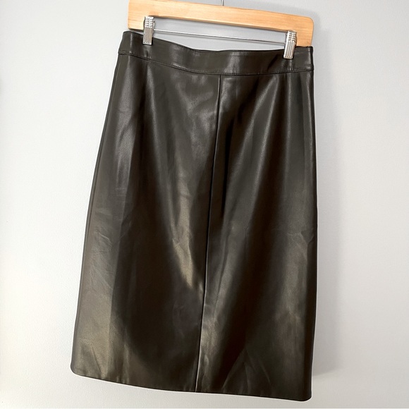 Proenza Schouler White Label Vegan Leather Wrap Skirt - Black - Picture 6 of 12
